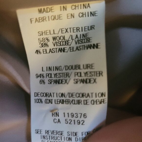 Luxury Helmut Lang Wool and Leather Jacket, Sz S-M - Picture 15 of 17